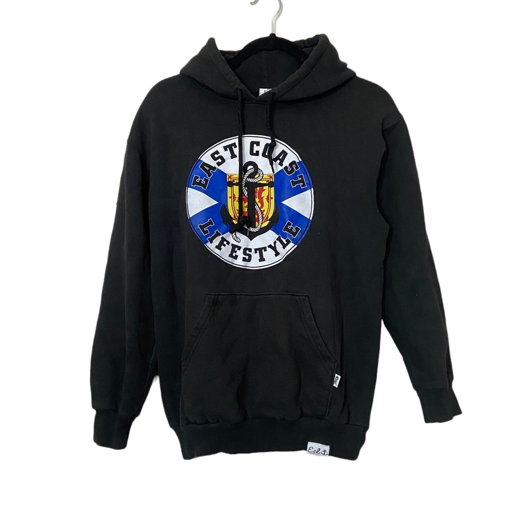 East Coast Lifestyle Men’s Size Small Black Pullover Hoodie Nova Scotia